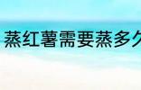 蒸红薯需要蒸多久 蒸红薯需要的时长