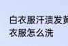白衣服汗渍发黄怎么洗 汗渍发黄的白衣服怎么洗
