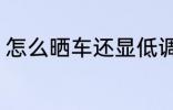 怎么晒车还显低调 如何晒车还显低调