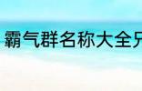 霸气群名称大全兄弟 霸气搞笑群昵称