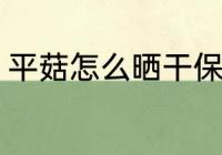 平菇怎么晒干保存 平菇如何晒干保存