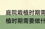 庭院栽植时期需要做哪些事情 庭院栽植时期需要做什么