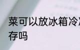 菜可以放冰箱冷冻吗 蔬菜可以冷冻保存吗