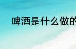 啤酒是什么做的 啤酒的制作原料