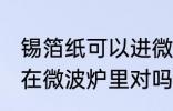 锡箔纸可以进微波炉吗 锡箔纸不能放在微波炉里对吗