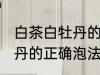 白茶白牡丹的正确冲泡方法 白茶白牡丹的正确泡法