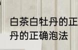 白茶白牡丹的正确冲泡方法 白茶白牡丹的正确泡法