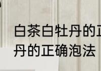 白茶白牡丹的正确冲泡方法 白茶白牡丹的正确泡法