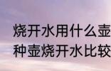 烧开水用什么壶最好在哪里买 使用哪种壶烧开水比较好