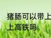 猪肠可以带上高铁吗 猪肠可不可以带上高铁吗